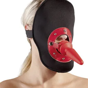 Sort Maske med Analplug og Gag