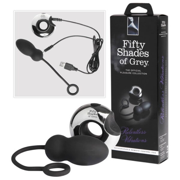 Relentless Vibrations Trådløs Vibrator Æg - Fifty Shades of GreySort