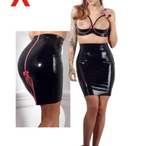 Latex Nederdel i Sort