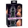 Anal Pusher Anal Plug med Stødefunktion og VibrationSort
