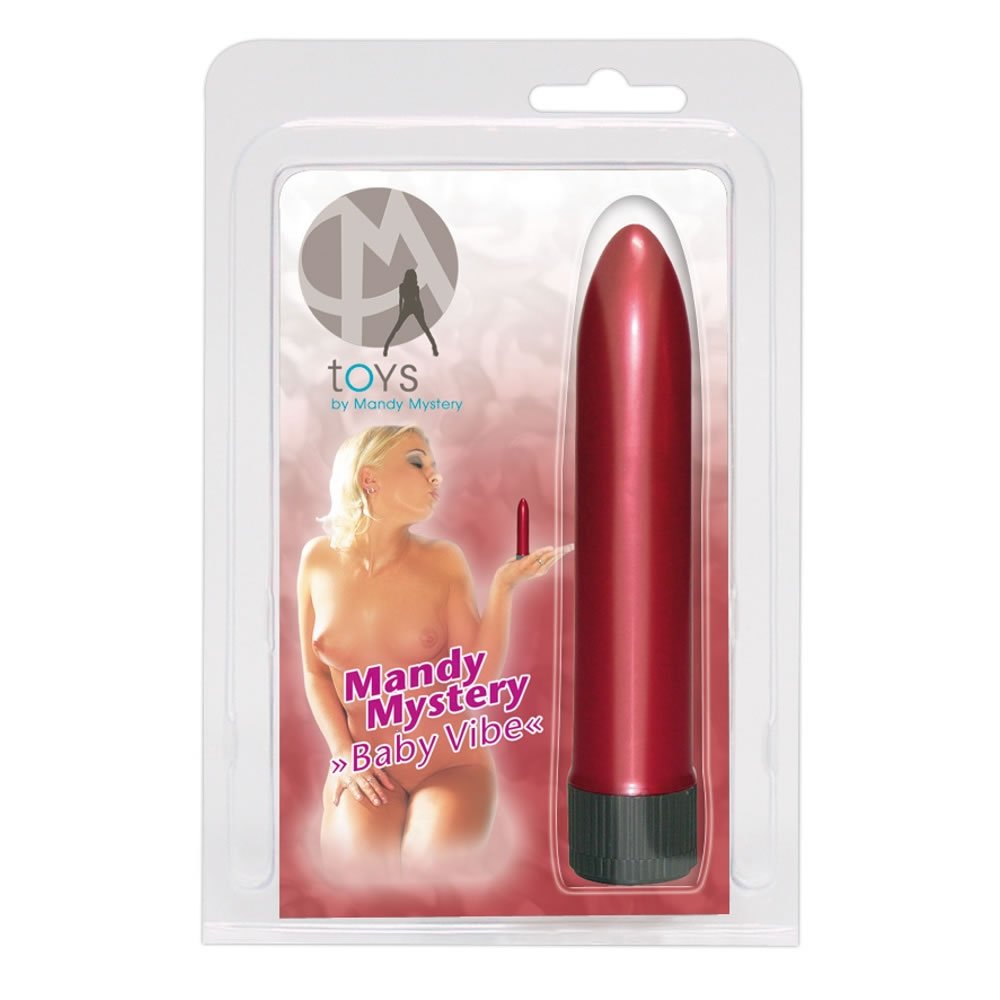 Mandy Mystery Baby Vibe Dildo VibratorRød