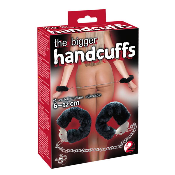Bigger Furry Handcuffs - Håndjern med PlysSort