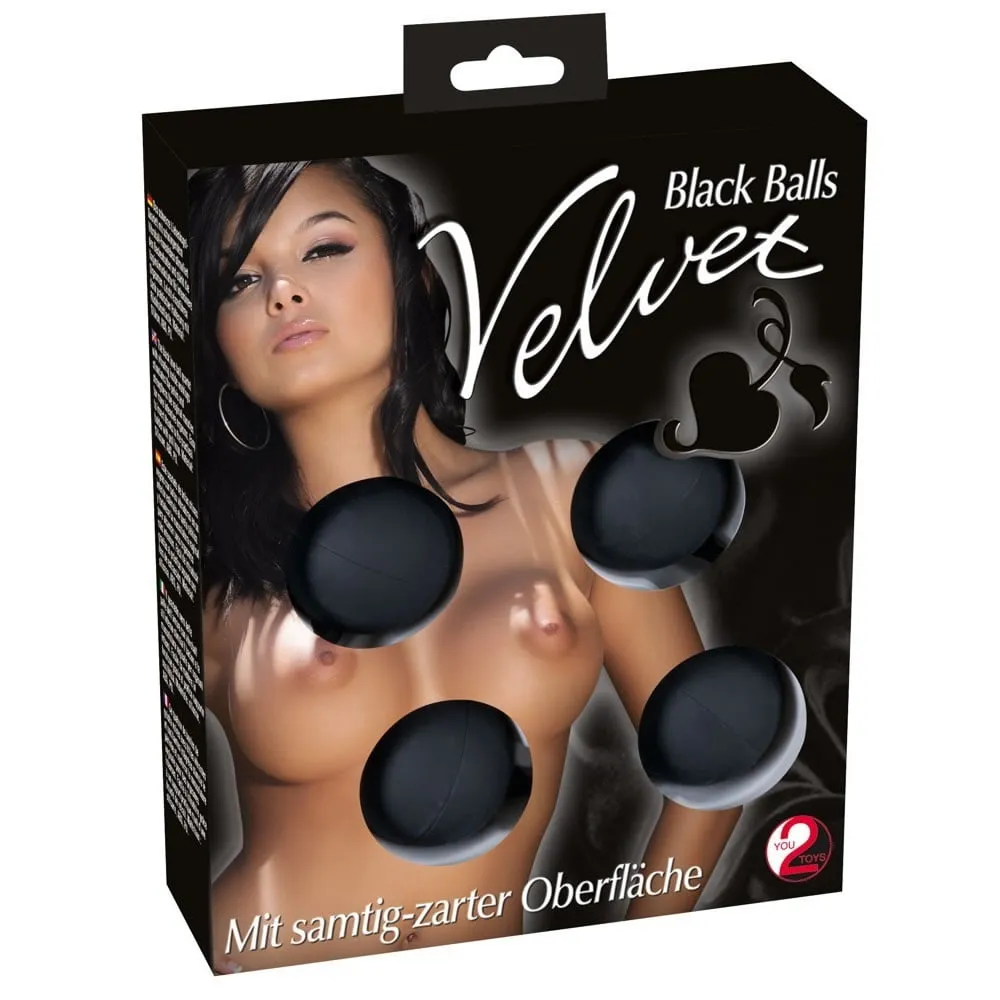 Velvet Loveballs 4 stk ElskovskuglerSort