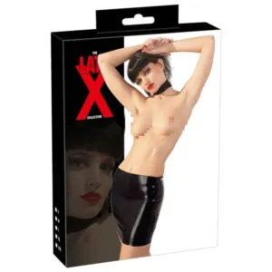 Latex nederdel i Sort