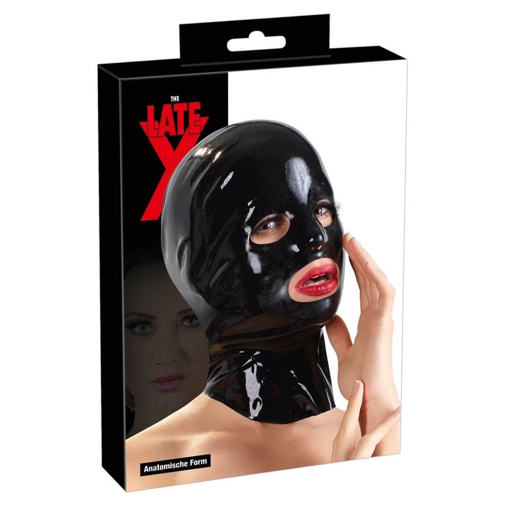 Latex Maske i SortS/M