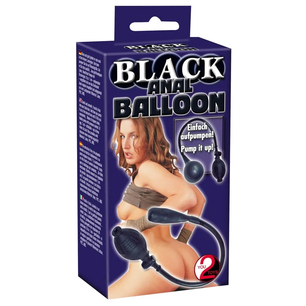 Black Anal Balloon Oppustelig Anal PlugSort