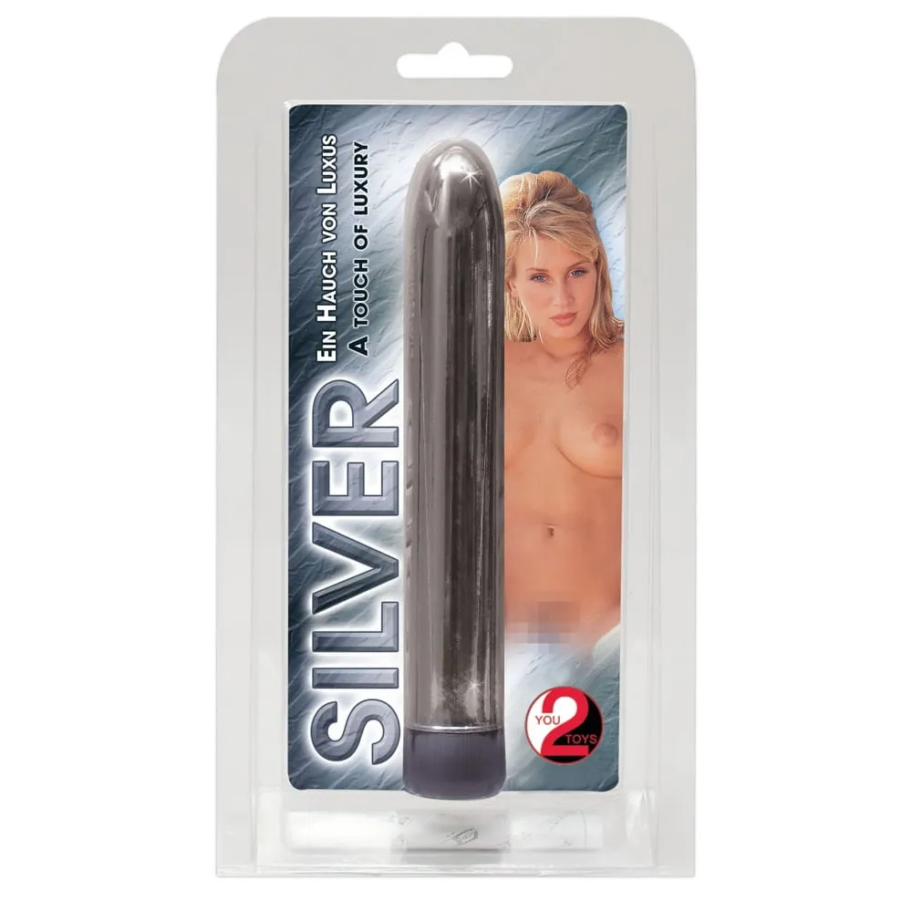 Vibrator Dildo MetallicSølvfarve