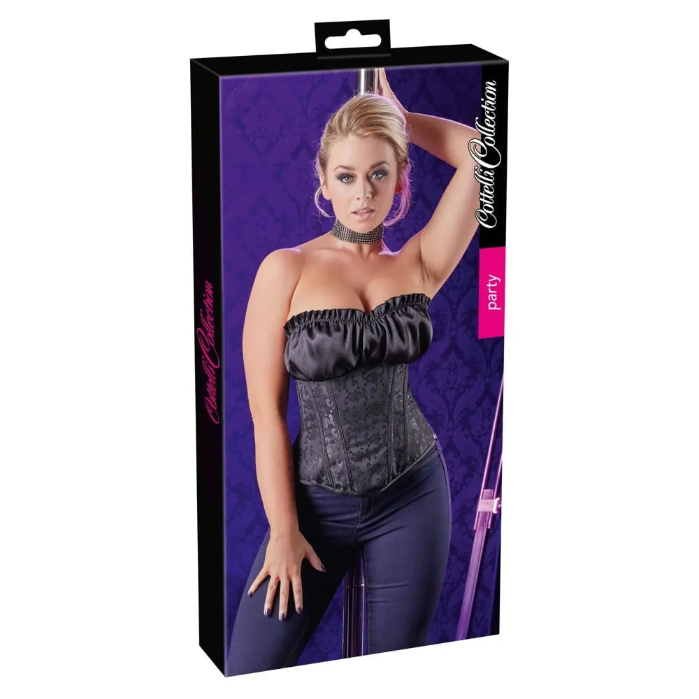 Corsage med Drapering og Raffineret MønsterXL