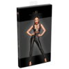 Noir Wetlook Jumpsuit med Gennemsigtig TopXL
