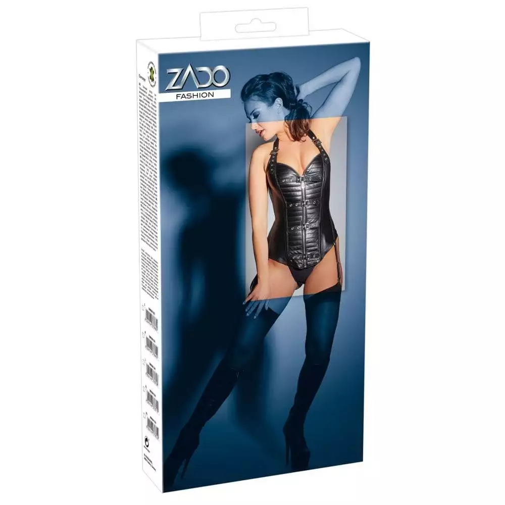 Corsage med Spænder i ægte læder (biker-style) - Billede 9