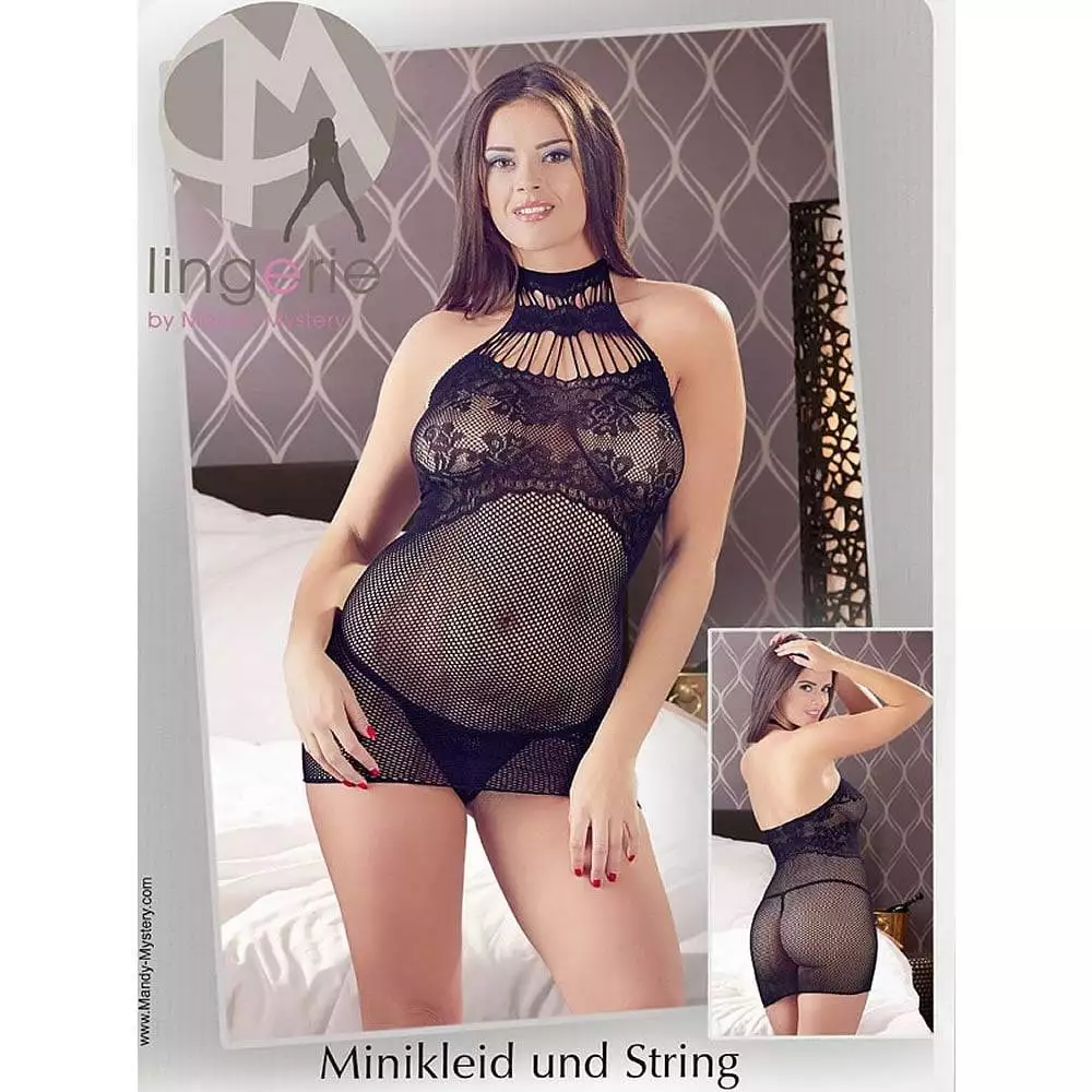 Netkjole med Blonde-Look og HalsbåndOnesize (S-L)