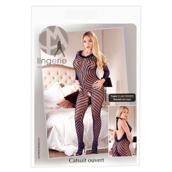 2-Way Net Catsuit med Raffineret MønsterOnesize (S-L)