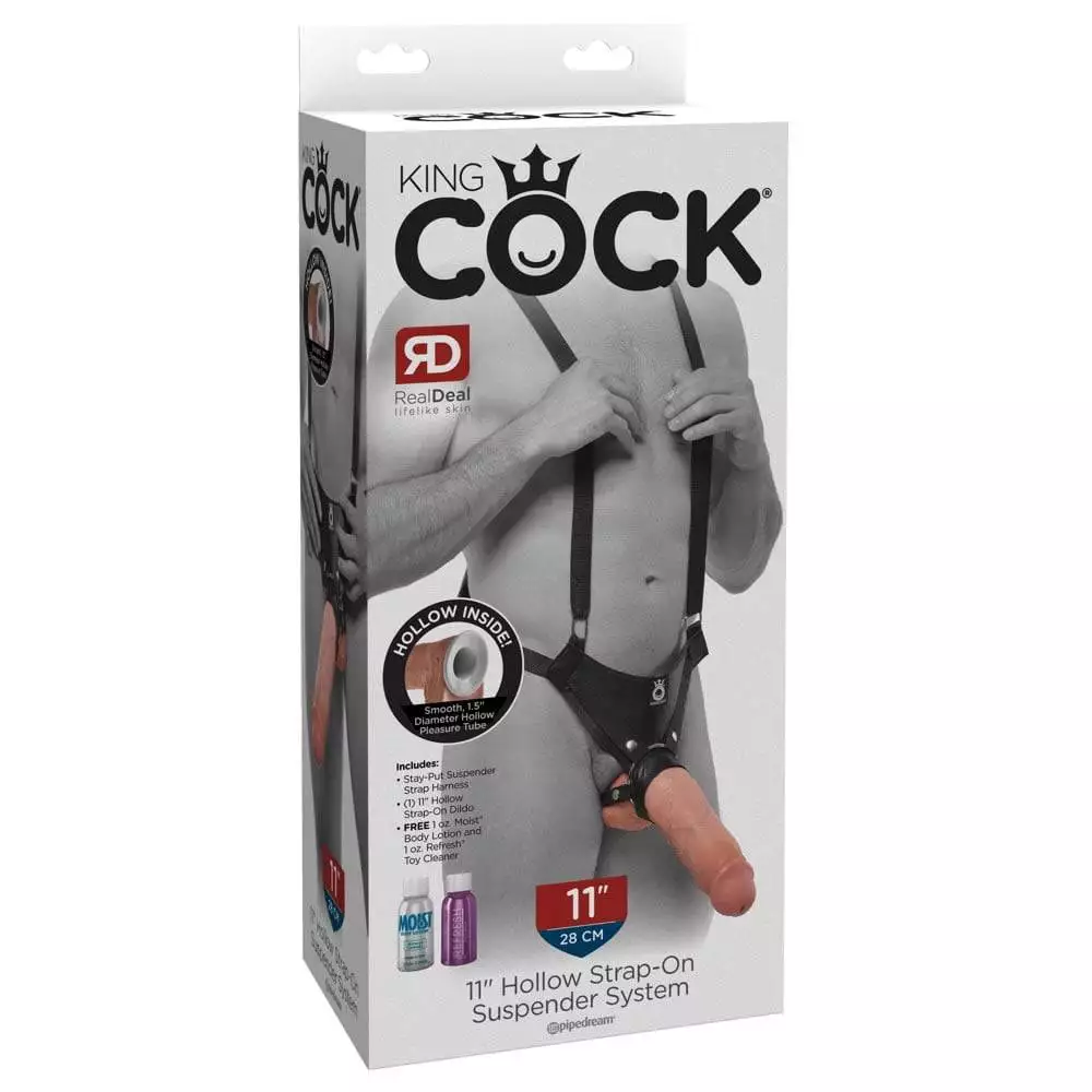 King Cock Strap-On Dildo og Penis Sleeve med Realistisk Look - Billede 5
