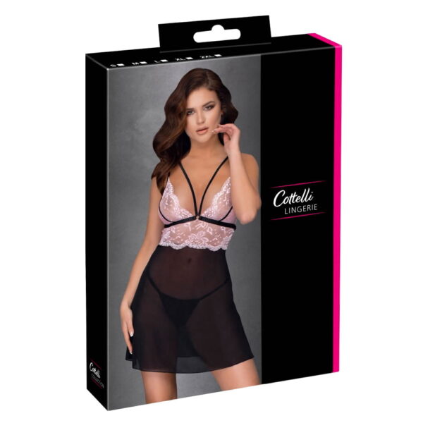 Blonde babydoll i Rosa og Sort2XL