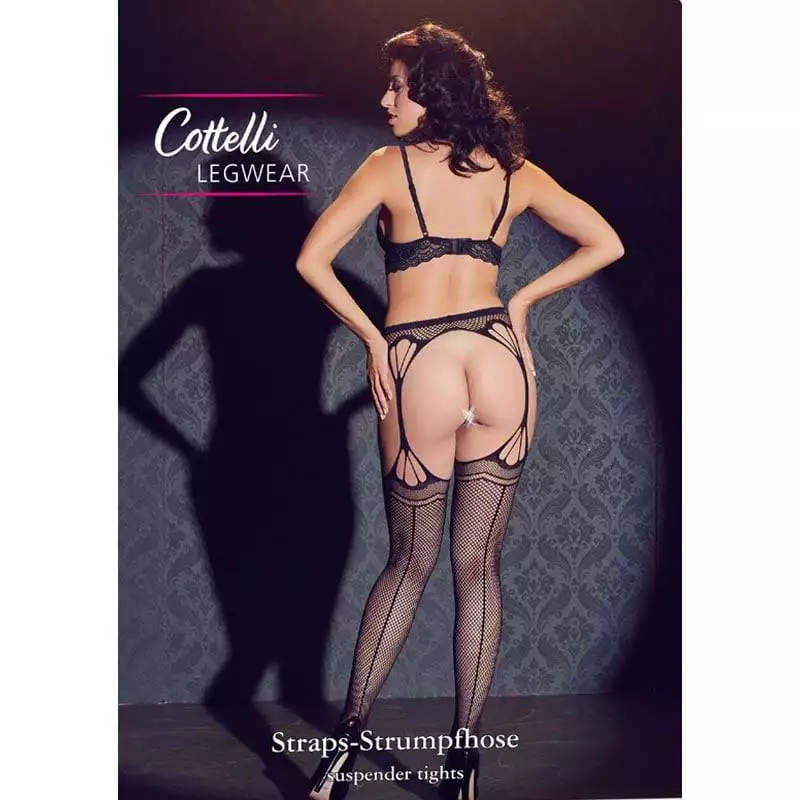 Hofteholder Strømpebukser i Net og med SømOnesize (S-L)