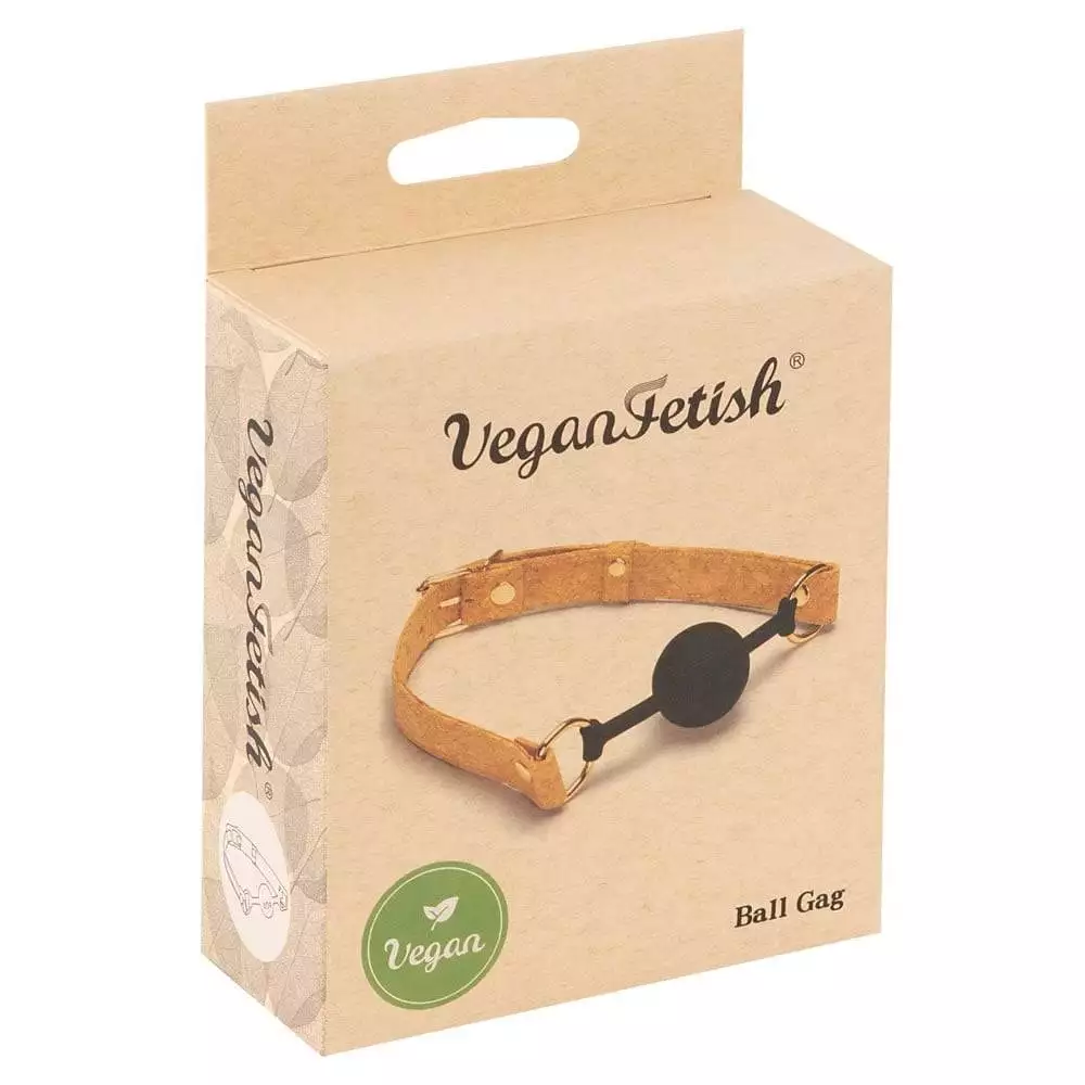 Vegan Fetish Gag BallKork / Guld
