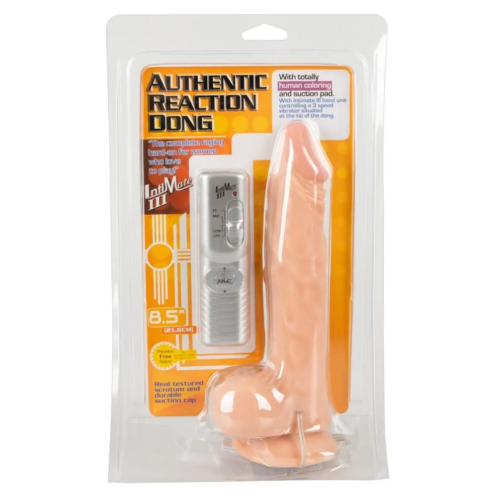 Authentic Reaction Dong Dildo med VibratorHudfarve