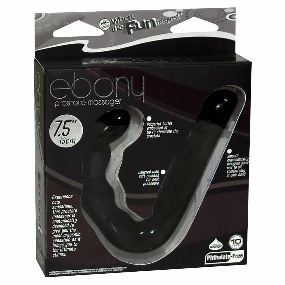 Ebony Prostate Vibrator og MassagestavSort