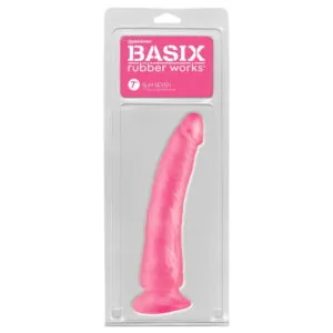 BASIX Slim Seven Dildo med Sugekop