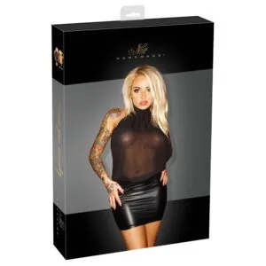 Noir Exclusive Kjole med Gennemsigtig Top