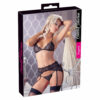 Lacy Blonde BH sæt med HofteholderXL