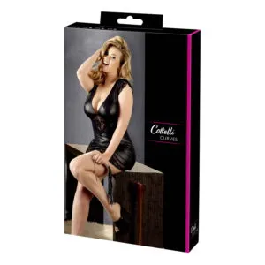 Lingerikjole Plus Size i Wetlook og Blonder