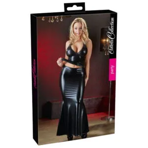 Wetlook Nederdel med Blonder