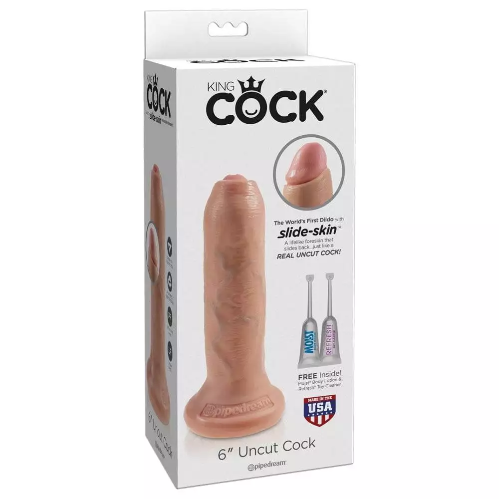 King Cock Uncut Realistisk Dildo med ForhudM