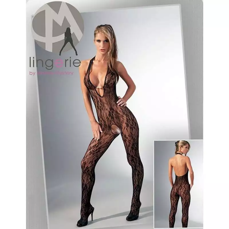 Blonde Catsuit med PerlerL/XL