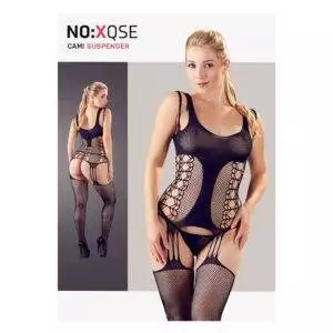 Lingeri Catsuit med Strømpeholder Look