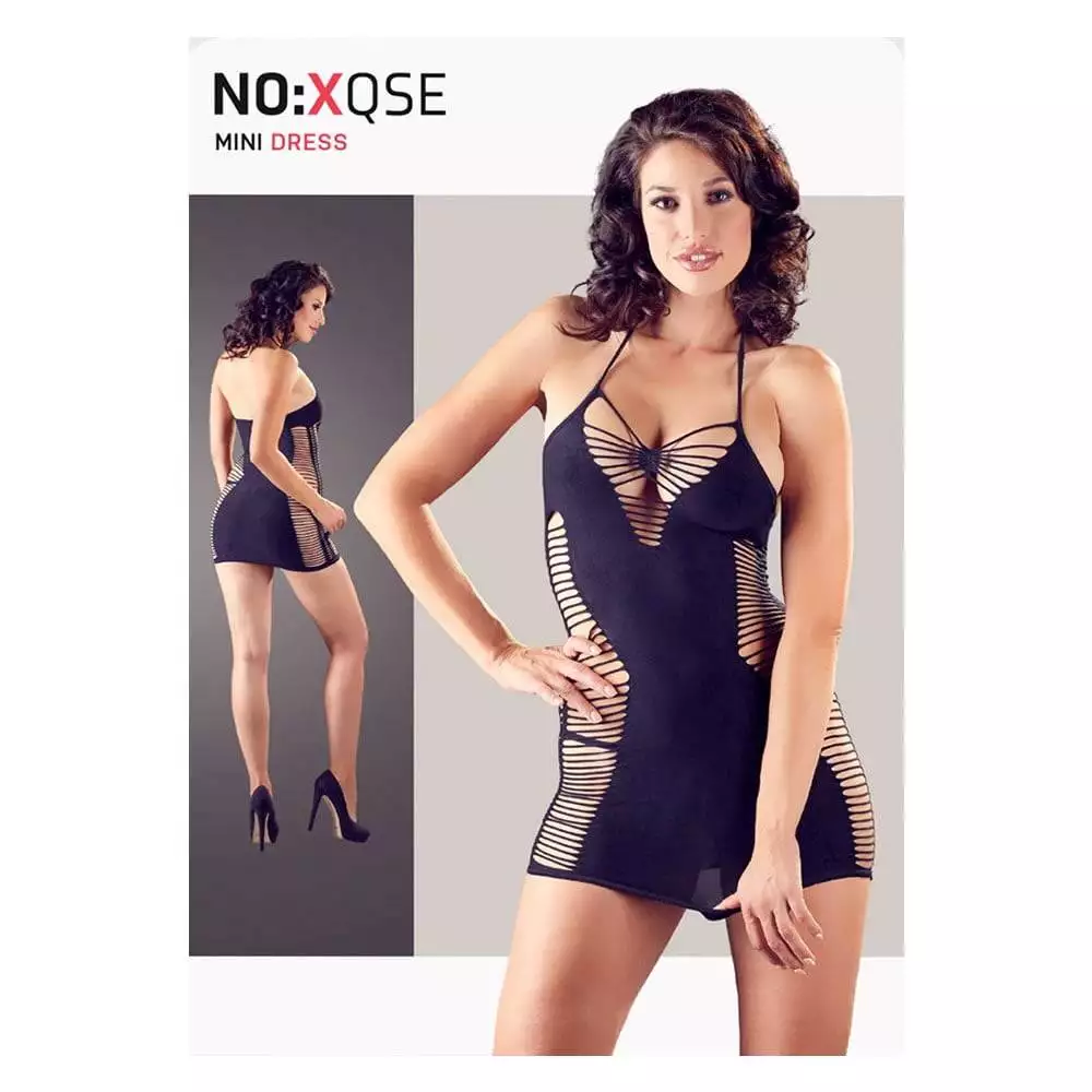 Nylon Lingeri Kjole med Tynde StrengeS-L