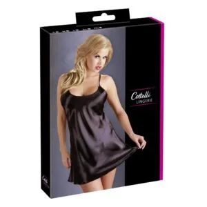 Satin Negligé i Sort