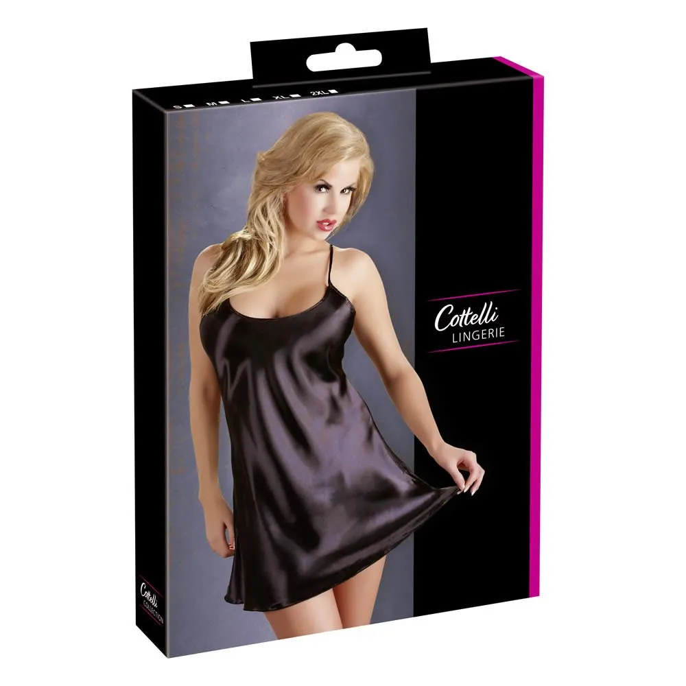 Satin Negligé i Sort2XL