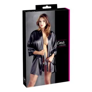 Satin Kimono med Blonde Ryg