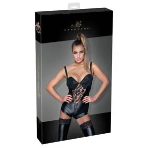 Wetlook Body med Blonder Fra Noir Handmade