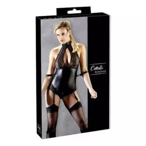 Bondage Wetlook & Blonde Body med Strømpeholdere samt Armlænker