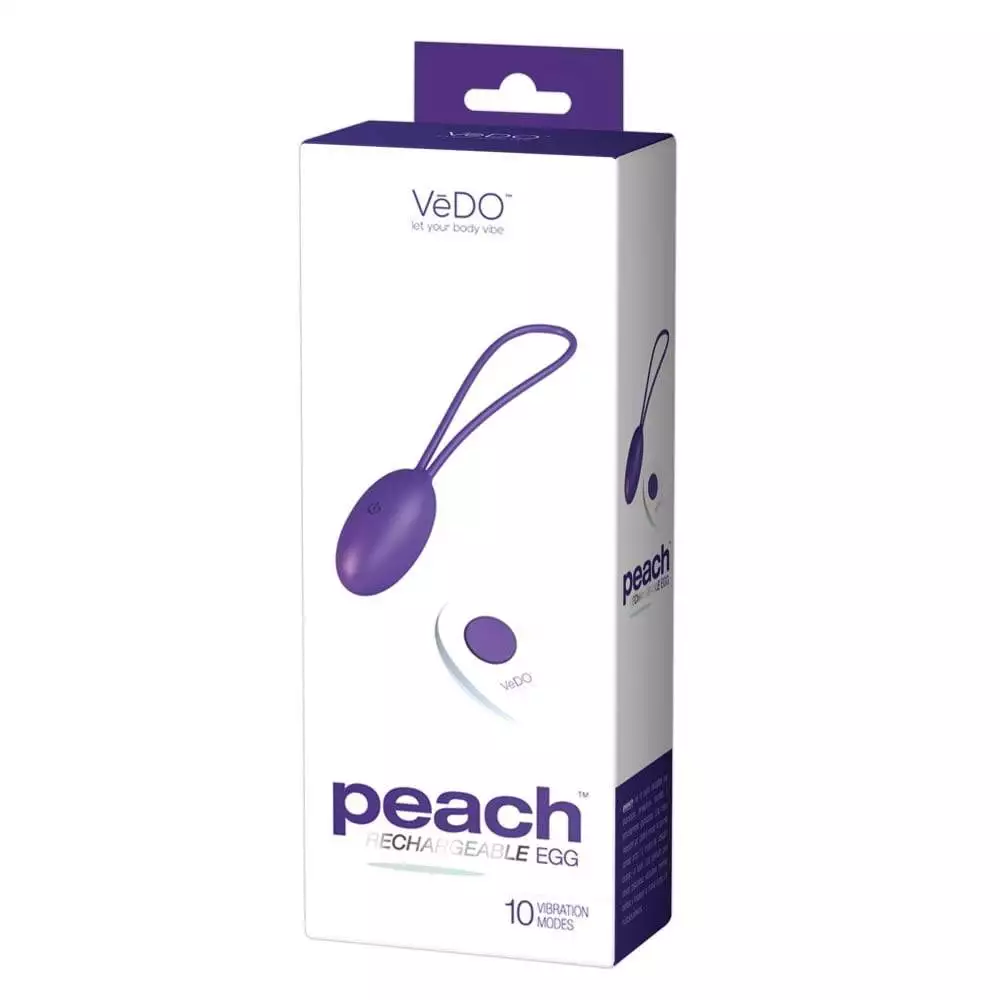 VeDO Peach Trådløs Vibrator Æg og BækkenbundskugleLilla