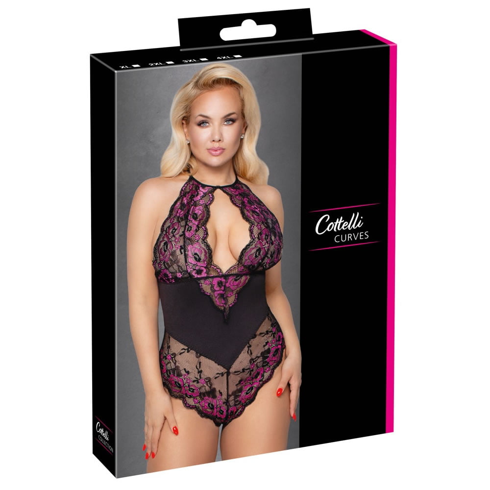 Plus Size Blonde Body i Pink og Sort4XL