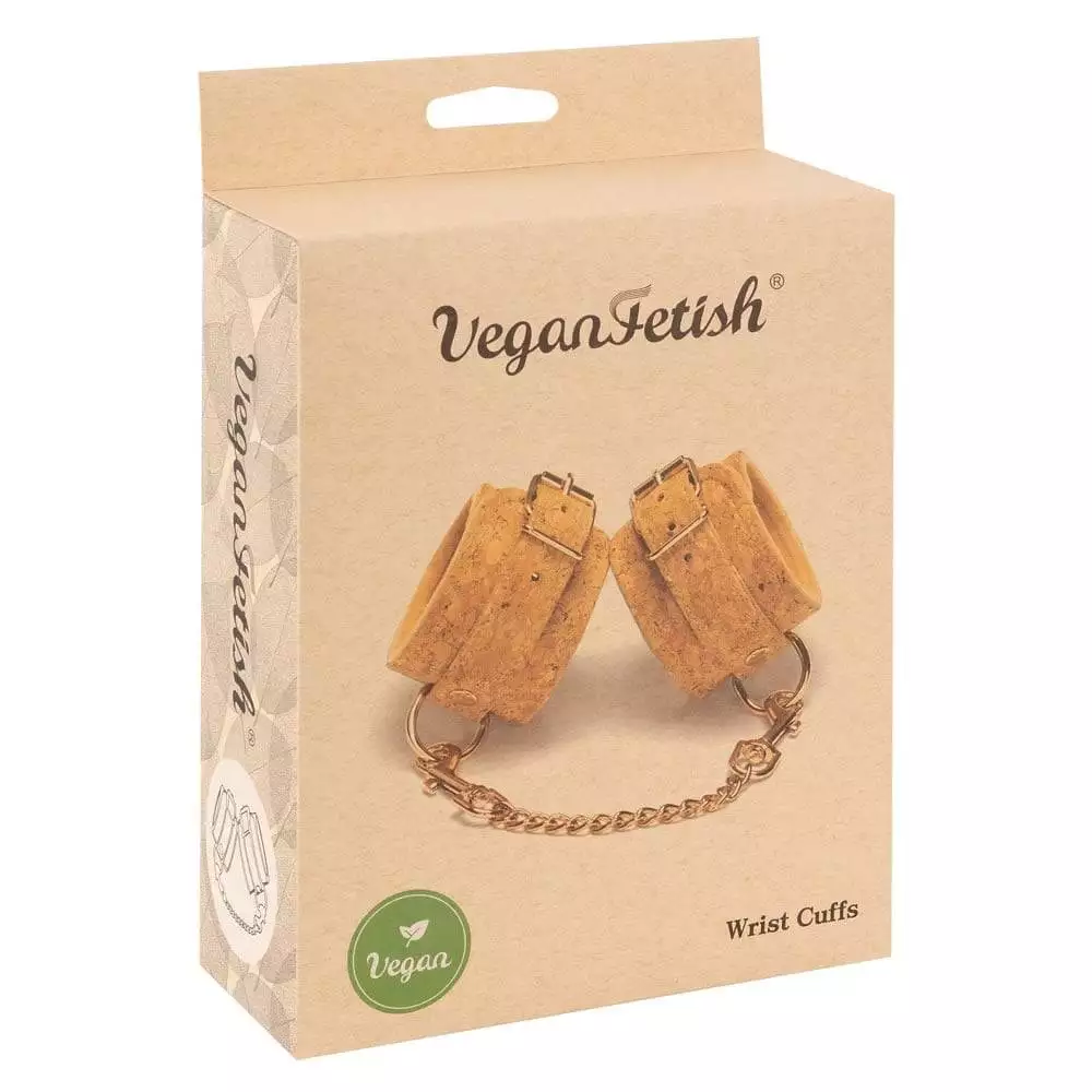 Vegan Fetish HåndjernKork / Guld