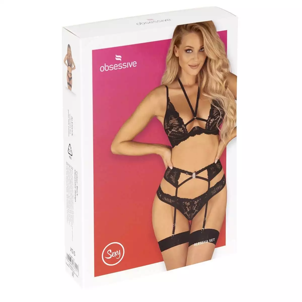 Obsessive Alessya Blonde Lingeri SætM/L