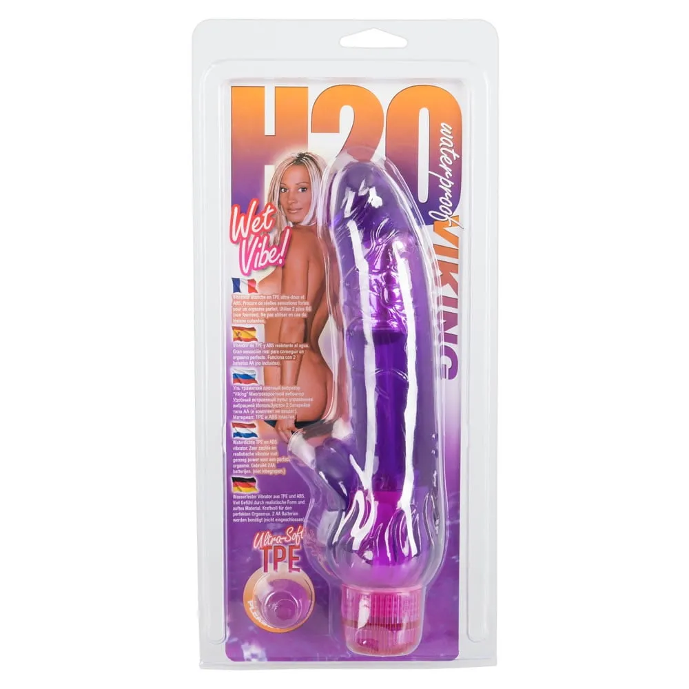 H20 Viking Wet Vibe Dildo VibratorLilla