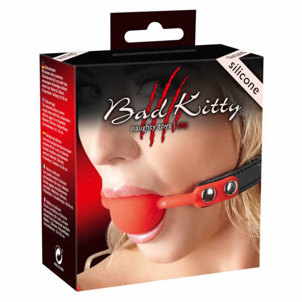 Bad Kitty Kugle Gag i SilikoneRød / Sort