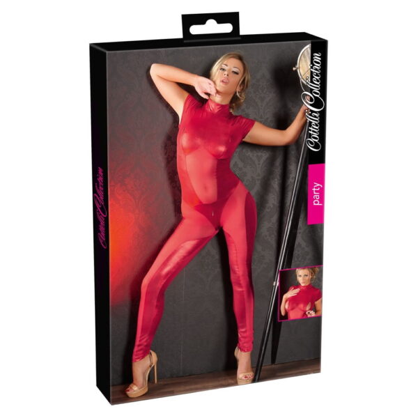 Wetlook Catsuit i RødXL