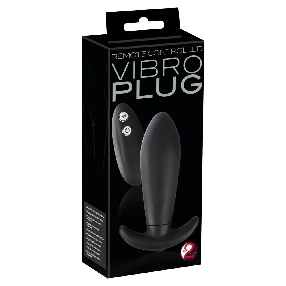 Vibrator anal plug med fjernbetjeningSort