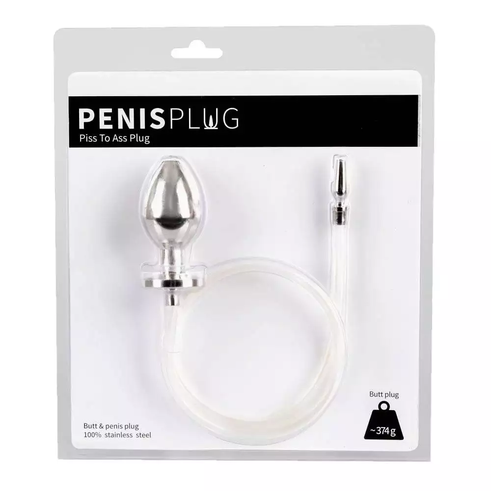 Piss to Ass Penis og Anal Plug i MetalMetal / silikone