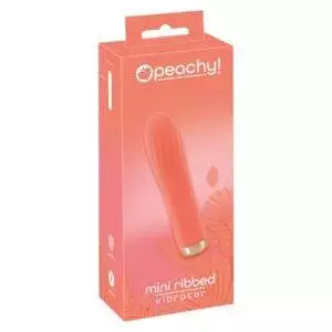 Peachy Ribbed Mini Vibrator