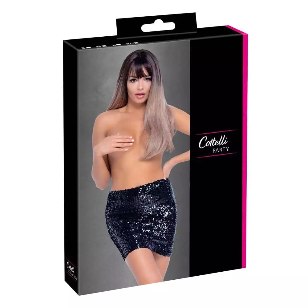 Pencil Skirt nederdel i Sort med PailetterXL