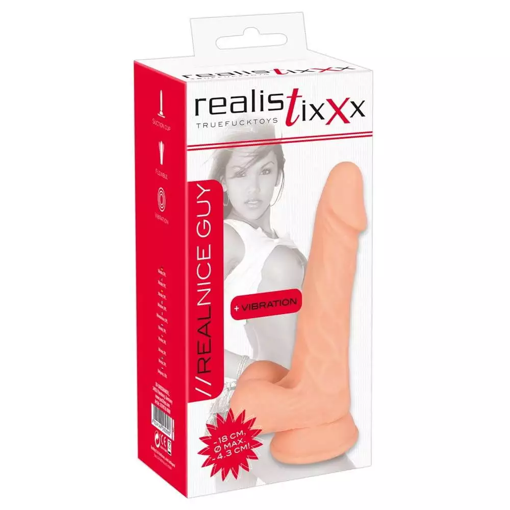 Realistixxx RealFlesh Vibrator Real Nice Guy med SugekopHudfarve