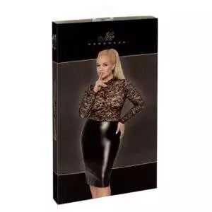 Noir Wetlook og Blonde Plus Size Kjole