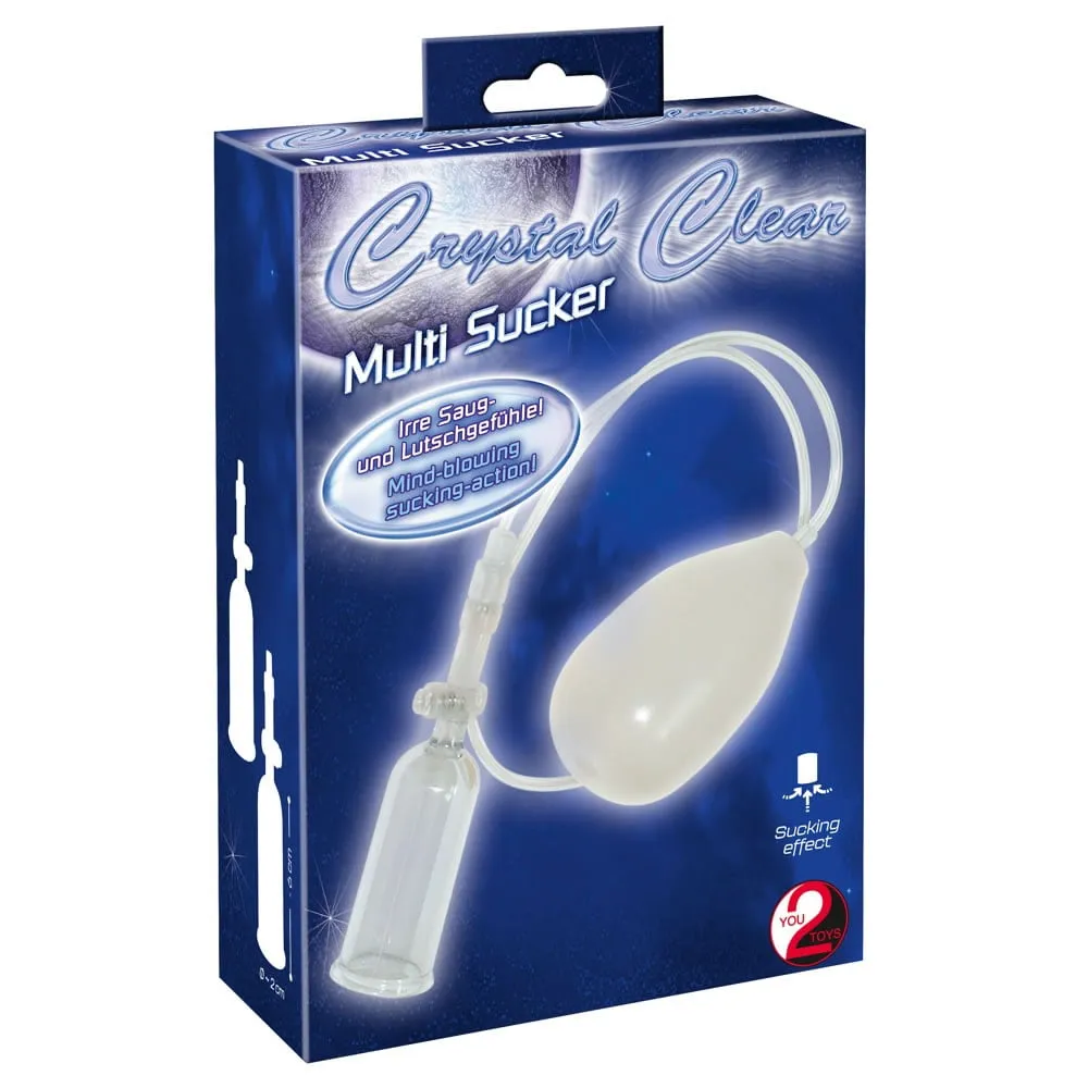 Crystal Clear Multi Sucker Sugekopper med PumpeKlar / Gennemsigtig